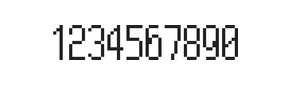 5×11数字点阵字体 ddN511AB1050