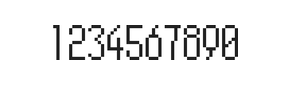 5×11数字点阵字体 ddN511AB1052