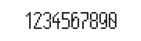 5×11数字点阵字体 ddN511AB1053