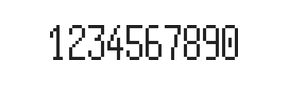 5×11数字点阵字体 ddN511AB1055