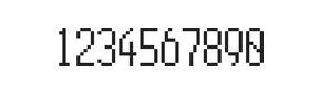 5×11数字点阵字体 ddN511AB1059