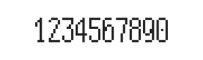 5×11数字点阵字体 ddN511AB1063
