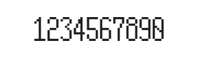 5×11数字点阵字体 ddN511AB1066