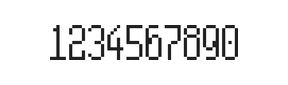 5×11数字点阵字体 ddN511AB1069
