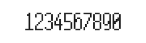 5×11数字点阵字体 ddN511AB1071