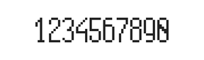 5×11数字点阵字体 ddN511AB1075