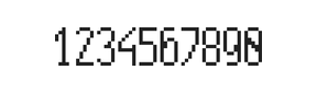 5×11数字点阵字体 ddN511AB1081