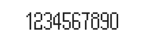 5×11数字点阵字体 ddN511AB1086
