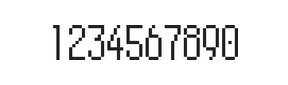 5×11数字点阵字体 ddN511AB1097
