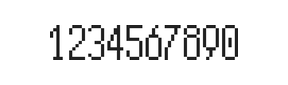 5×11数字点阵字体 ddN511AB1102