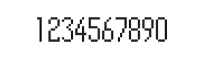 5×11数字点阵字体 ddN511AB1104