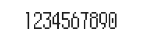 5×11数字点阵字体 ddN511AB1107