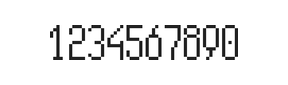 5×11数字点阵字体 ddN511AB1109