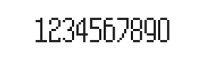 5×11数字点阵字体 ddN511AB1110