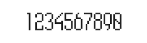 5×11数字点阵字体 ddN511AB1117