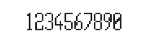 5×11数字点阵字体 ddN511AB1119