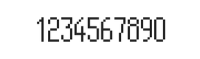 5×11数字点阵字体 ddN511AB1121