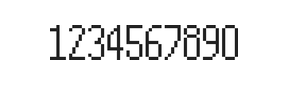 5×11数字点阵字体 ddN511AB1125