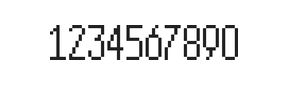 5×11数字点阵字体 ddN511AB1126