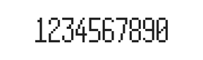 5×11数字点阵字体 ddN511AB1129