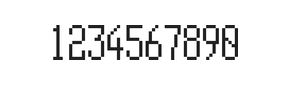 5×11数字点阵字体 ddN511AB1131
