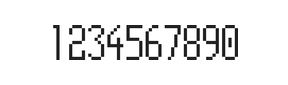 5×11数字点阵字体 ddN511AB1137