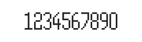 5×11数字点阵字体 ddN511AB1139