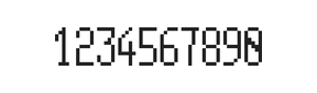5×11数字点阵字体 ddN511AB1140