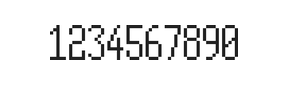 5×11数字点阵字体 ddN511AB1141