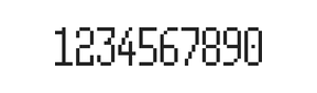 5×11数字点阵字体 ddN511AB1143
