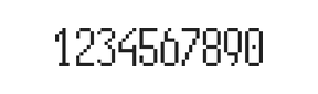 5×11数字点阵字体 ddN511AB1145
