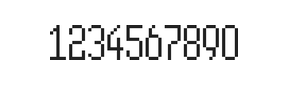 5×11数字点阵字体 ddN511AB1147