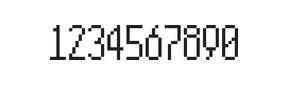 5×11数字点阵字体 ddN511AB1156
