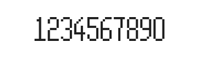 5×11数字点阵字体 ddN511AB1158