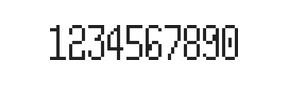 5×11数字点阵字体 ddN511AB1159