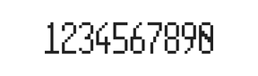 5×11数字点阵字体 ddN511AB1163