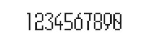 5×11数字点阵字体 ddN511AB1166