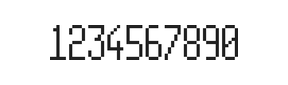 5×11数字点阵字体 ddN511AB1167