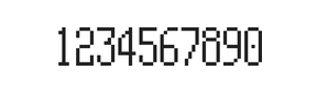 5×11数字点阵字体 ddN511AB1169