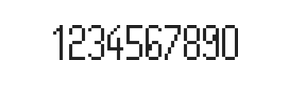 5×11数字点阵字体 ddN511AB1176