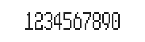 5×11数字点阵字体 ddN511AB1179
