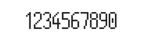 5×11数字点阵字体 ddN511AB1180