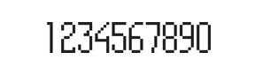 5×11数字点阵字体 ddN511AB1189