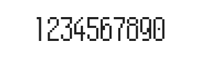 5×11数字点阵字体 ddN511AB1190