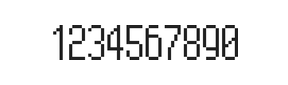 5×11数字点阵字体 ddN511AB1191