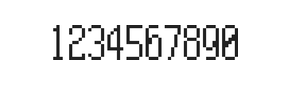 5×11数字点阵字体 ddN511AB1193