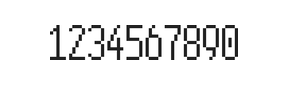 5×11数字点阵字体 ddN511AB1194