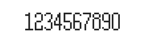 5×11数字点阵字体 ddN511AB1197