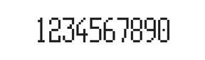 5×11数字点阵字体 ddN511AB1200