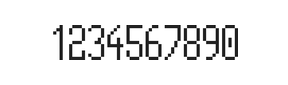 5×11数字点阵字体 ddN511AB1201